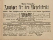 Anzeiger f&uuml;r den Netzedistrikt Kreis- und Wochenblatt f&uuml;r Kreis und Stadt Czarnikau 1911.02.08 Jg.59 Nr18