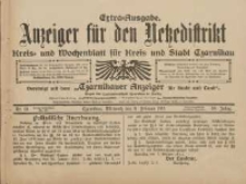 Anzeiger für den Netzedistrikt Kreis- und Wochenblatt für Kreis und Stadt Czarnikau 1911.02.08 Jg.59 Nr18