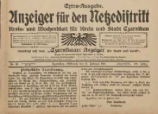 Anzeiger für den Netzedistrikt Kreis- und Wochenblatt für Kreis und Stadt Czarnikau 1911.02.15 Jg.59 Nr20