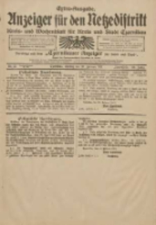 Anzeiger für den Netzedistrikt Kreis- und Wochenblatt für Kreis und Stadt Czarnikau 1911.02.20 Jg.59 Nr22