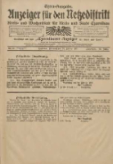 Anzeiger f&uuml;r den Netzedistrikt Kreis- und Wochenblatt f&uuml;r Kreis und Stadt Czarnikau 1911.02.22 Jg.59 Nr24