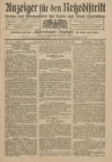 Anzeiger f&uuml;r den Netzedistrikt Kreis- und Wochenblatt f&uuml;r Kreis und Stadt Czarnikau 1911.02.25 Jg.59 Nr25