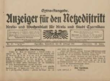 Anzeiger für den Netzedistrikt Kreis- und Wochenblatt für Kreis und Stadt Czarnikau 1911.02.25 Jg.59 Nr26