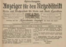 Anzeiger f&uuml;r den Netzedistrikt Kreis- und Wochenblatt f&uuml;r Kreis und Stadt Czarnikau 1911.03.03 Jg.59 Nr28