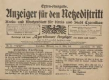 Anzeiger f&uuml;r den Netzedistrikt Kreis- und Wochenblatt f&uuml;r Kreis und Stadt Czarnikau 1911.03.15 Jg.59 Nr33