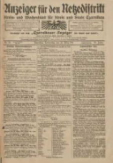 Anzeiger f&uuml;r den Netzedistrikt Kreis- und Wochenblatt f&uuml;r Kreis und Stadt Czarnikau 1911.03.23 Jg.59 Nr36