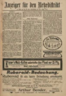 Anzeiger für den Netzedistrikt Kreis- und Wochenblatt für Kreis und Stadt Czarnikau 1911.03.25 Jg.59 Nr37