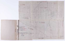 Kopia mapy katastralnej. Obręb Pierzchno [...] i Celestynowo [...] Sprawdzono [...] B. Janicki [...].