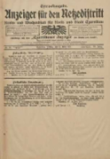 Anzeiger f&uuml;r den Netzedistrikt Kreis- und Wochenblatt f&uuml;r Kreis und Stadt Czarnikau 1911.03.31 Jg.59 Nr39