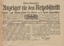 Anzeiger f&uuml;r den Netzedistrikt Kreis- und Wochenblatt f&uuml;r Kreis und Stadt Czarnikau 1911.04.97 Jg.59 Nr43