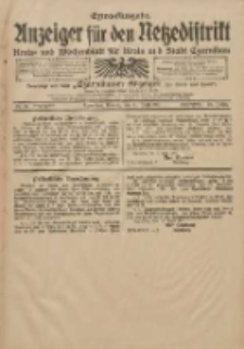 Anzeiger f&uuml;r den Netzedistrikt Kreis- und Wochenblatt f&uuml;r Kreis und Stadt Czarnikau 1911.04.10 Jg.59 Nr44