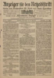 Anzeiger f&uuml;r den Netzedistrikt Kreis- und Wochenblatt f&uuml;r Kreis und Stadt Czarnikau 1911.04.13 Jg.59 Nr45