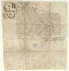 [Wydanie pozwolenia Jarosławowi Łaskiemu, wojewodzie sieradzkiemu, na płacenie czynszu rocznego z miasta Strykowa kapitule kolegiaty k&oacute;rnickiej lub innej osobie duchownej bądź świeckiej, od sumy 1000 złotych na tzw. wyderkow].