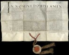 [Oświadczenie Zygmunta króla Polski, że ze względu na zmarłego brata kardynała Fryderyka zapisał na żupach bocheńskich i wielickich 1000 złotych polskich z czynszem 20 grzywien na ustanowienie altarii w katedrze krakowskiej].