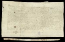 [Poświadczenie zeznania Antoniego z Jarczewa o otrzymaniu 1000 floren&oacute;w posagu żony Anny i oprawie tej sumy na połowie swoich d&oacute;br].