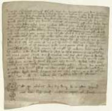 [Wprowadzenie Daniela syna Dominika Pasquallini w posiadanie 4 łan&oacute;w leżących w Versute, przez ich poprzedniego właściciela Mikołaja de Basalgella, za pośrednictwem wysłannika Franciszka syna Jana z Vitalta.]