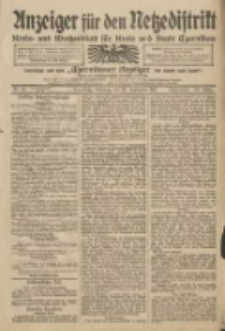 Anzeiger f&uuml;r den Netzedistrikt Kreis- und Wochenblatt f&uuml;r Kreis und Stadt Czarnikau 1911.09.26 Jg.59 Nr116
