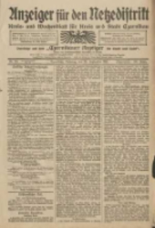 Anzeiger für den Netzedistrikt Kreis- und Wochenblatt für Kreis und Stadt Czarnikau 1911.09.26 Jg.59 Nr116