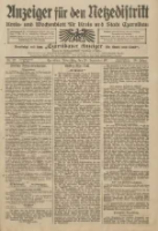 Anzeiger für den Netzedistrikt Kreis- und Wochenblatt für Kreis und Stadt Czarnikau 1911.09.28 Jg.59 Nr117