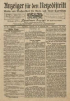 Anzeiger für den Netzedistrikt Kreis- und Wochenblatt für Kreis und Stadt Czarnikau 1911.09.30 Jg.59 Nr118