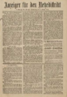 Anzeiger f&uuml;r den Netzedistrikt Kreis- und Wochenblatt f&uuml;r Kreis und Stadt Czarnikau 1911.10.05 Jg.59 Nr120