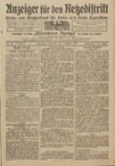 Anzeiger f&uuml;r den Netzedistrikt Kreis- und Wochenblatt f&uuml;r Kreis und Stadt Czarnikau 1911.10.07 Jg.59 Nr121