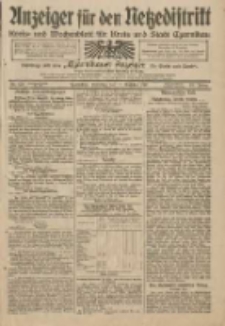 Anzeiger f&uuml;r den Netzedistrikt Kreis- und Wochenblatt f&uuml;r Kreis und Stadt Czarnikau 1911.10.17 Jg.59 Nr125