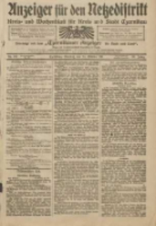 Anzeiger f&uuml;r den Netzedistrikt Kreis- und Wochenblatt f&uuml;r Kreis und Stadt Czarnikau 1911.10.24 Jg.59 Nr128