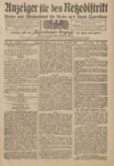 Anzeiger f&uuml;r den Netzedistrikt Kreis- und Wochenblatt f&uuml;r Kreis und Stadt Czarnikau 1911.11.02 Jg.59 Nr132