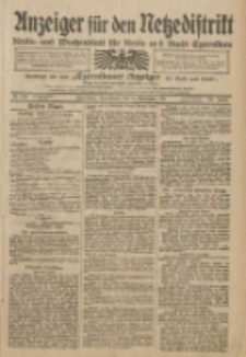 Anzeiger f&uuml;r den Netzedistrikt Kreis- und Wochenblatt f&uuml;r Kreis und Stadt Czarnikau 1911.11.04 Jg.59 Nr133
