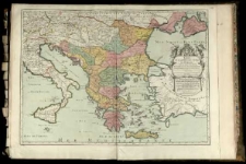 Estats de l'Empire des Turcs en Europe, subdivises suivant l'Estendue des Beglerbeglicz ou Gouvernements ou sont aussi remarques les Estats qui luy sont Tributaires des Turqs.