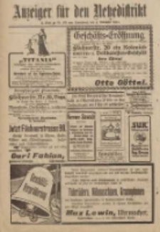 Anzeiger für den Netzedistrikt Kreis- und Wochenblatt für Kreis und Stadt Czarnikau 1911.11.04 Jg.59 Nr133