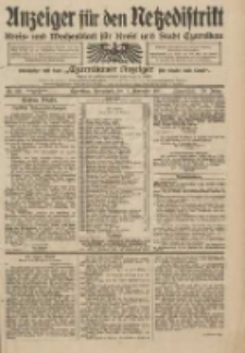 Anzeiger f&uuml;r den Netzedistrikt Kreis- und Wochenblatt f&uuml;r Kreis und Stadt Czarnikau 1911.11.11 Jg.59 Nr136