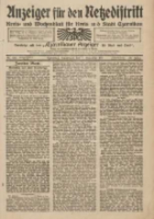 Anzeiger f&uuml;r den Netzedistrikt Kreis- und Wochenblatt f&uuml;r Kreis und Stadt Czarnikau 1911.11.11 Jg.59 Nr136