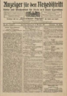 Anzeiger f&uuml;r den Netzedistrikt Kreis- und Wochenblatt f&uuml;r Kreis und Stadt Czarnikau 1911.11.21 Jg.59 Nr140