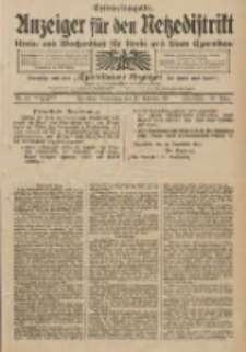 Anzeiger f&uuml;r den Netzedistrikt Kreis- und Wochenblatt f&uuml;r Kreis und Stadt Czarnikau 1911.11.23 Jg.59 Nr141