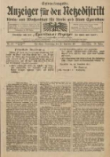 Anzeiger für den Netzedistrikt Kreis- und Wochenblatt für Kreis und Stadt Czarnikau 1911.11.23 Jg.59 Nr141
