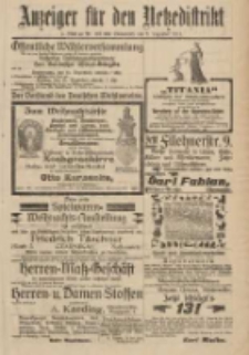 Anzeiger für den Netzedistrikt Kreis- und Wochenblatt für Kreis und Stadt Czarnikau 1911.12.09 Jg.59 Nr147
