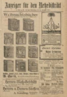 Anzeiger f&uuml;r den Netzedistrikt Kreis- und Wochenblatt f&uuml;r Kreis und Stadt Czarnikau 1911.12.21 Jg.59 Nr152