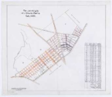 Plan parcelacyjny ról z folwarku ˝renica. Na podstawie kopii z mapy katastralnej projektował T. Szczebliński.
