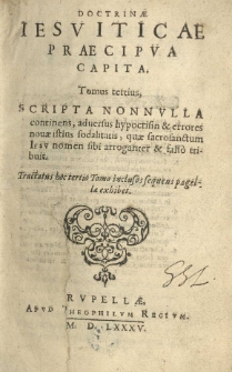 Doctrinae Iesuitarum praecipua capita [...]. T.3