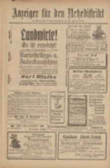 Anzeiger f&uuml;r den Netzedistrikt Kreis- und Wochenblatt f&uuml;r Kreis und Stadt Czarnikau 1912.01.20 Jg.60 Nr9