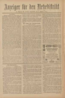 Anzeiger f&uuml;r den Netzedistrikt Kreis- und Wochenblatt f&uuml;r Kreis und Stadt Czarnikau 1912.02.03 Jg.60 Nr15