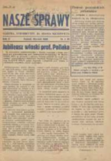 Nasze Sprawy: gazetka Uniwersytetu im. Adama Mickiewicza 1956 styczeń R.2 Nr1