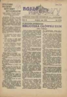 Nasze Sprawy: gazetka Uniwersytetu im. Adama Mickiewicza 1956 maj R.2 Nr11/12