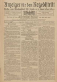 Anzeiger f&uuml;r den Netzedistrikt Kreis- und Wochenblatt f&uuml;r Kreis und Stadt Czarnikau 1912.03.16 Jg.60 Nr33