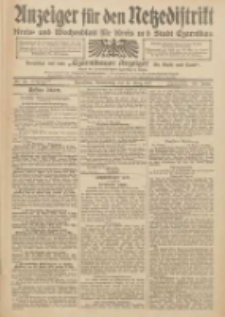 Anzeiger f&uuml;r den Netzedistrikt Kreis- und Wochenblatt f&uuml;r Kreis und Stadt Czarnikau 1912.03.21 Jg.60 Nr35