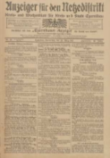 Anzeiger f&uuml;r den Netzedistrikt Kreis- und Wochenblatt f&uuml;r Kreis und Stadt Czarnikau 1912.03.28 Jg.60 Nr38