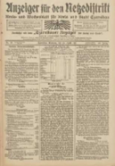 Anzeiger f&uuml;r den Netzedistrikt Kreis- und Wochenblatt f&uuml;r Kreis und Stadt Czarnikau 1912.04.23 Jg.60 Nr48