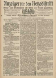 Anzeiger f&uuml;r den Netzedistrikt Kreis- und Wochenblatt f&uuml;r Kreis und Stadt Czarnikau 1912.04.25 Jg.60 Nr49